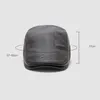 Baretten Winter Baret Caps Voor Mannen PU Leer Effen Hoed Britse Retro Stijl Dikker Flat Top Cap Kunstenaar Schilder cap13113643