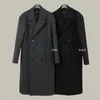 Tothe costume long col manteau qiu dong la version coréenne 2020 lâche double boutonnage manteau qualité chiffon dust1