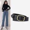 Ins Classy för jeans Högkvalitativa damerbälte Casual Fashion Retro Pure Color Belts for Women Luxury Brand Designer Strap LB2228 G220301