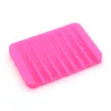 Silicone Soap Dishes Waterfall Soap Tray Flexible Silicone Shower Bathroom Kitchen Counter Top Soaps Saver Holders