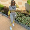 2024 Designer Marca Mulheres Tracksuits Jogging Ternos Rosa Impressão 2 Peça Set Manga Longa Senhoras Outfits Pulôver Calças Sweatsuits Sportswear Roupas Gradiente 3972-9