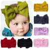Baby Girls Solid Color Big Bow повязка повязки дети для волос Детская головная одежда Бутик аксессуары Цвета тюрбан