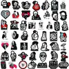 50pcslot Cool Skull Love Stickers для автомобильного ноутбука ПВХ рюкзак для бутылки с бутылкой для бутылки для велосипеда водонепроницаемость наклейка