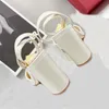 Luxury Designers sandals Dress shoes Genuine Leather fashion Willow nail Buckle decoration chunky high heels Evening party Heeled womens sandal with box