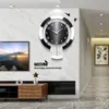 Nordic Simple Modern Design Swing Wall Clock For Living Room Creatieve houten klok Home Art Decoration Quartz Clock T200601