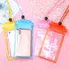 Noctilucent su geçirmez çanta kılıfları PVC koruyucu cep telefonu kese kasası Dalışma sporları iPhone 12 için Mini 11 Pro MAX XS 2826606