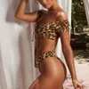 OMKAGI Marke Sexy Push Up Bikini 2020 Bademode Animal Print Badeanzug Frauen Schwimmen Anzug Badeanzug Bandage Bikinis Set T200708