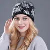 Женщины Pom Pom Beanie смешанные вязаная шапка Рождество снежинка Hairball зима шляпе Рождество шляпы 20 стиль T2C5294