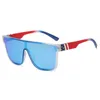 Mode carré lunettes de soleil hommes femmes marque Design lunettes de soleil grand cadre siamois miroir lunettes 12 couleurs