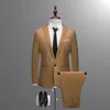 Luxe Hommes Costume De Mariage Mâle Blazers Slim Fit Costumes Pour Hommes Costume D'affaires Formelle Parti Casual Work Wear Costumes Veste Pants2664