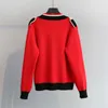 Graceful Sweater Cardigan Coat Mujer Año Nuevo Estilo Rojo Ropa de Primavera Moda Suéter Tops Cortos Moda 201031