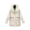 Fionoto Large Natural Fur Collar Hooded Winter Thick Cotton Warm Jacket 2020 New Women Parkas Female Loose Down Outerwear