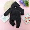 Odzież dziecięca Bawełniana Odzież Baby Zipper Z Kapturem Pajaciki Maluch Dziewczyny Długie Rękaw Droki Niemowlę Books One Outdoor Chothes