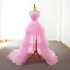 Pink Homecoming Dresses 2020 New Tiered Layers Sweep Train Short Front Long Back Prince Evening Gowns Graduation Blue Prom Dress