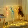 LED Luminous Balloon Rose Bouquet Transparent Bubble Enchanted Rose with Stick Bobo Ball Valentines Day Gift Wedding Party Decor E6386924