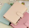 A6 New Vintage Notebook Binder Colorful Leather Notepad Cover Folder Stationery Supplies Simple Christmas Gift For