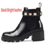 Martin Short Boots 100% Cowhide Belt Buckle Metal Women Shoes Classic Thick Heels Leather Designer Shoe High Heeled Fashion Diamond Lady Boot Stor storlek 36-42 US4-US111