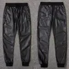 Tsingyi Moto Biker Faux Leather Pants Men Joggers Harem Pant Elastic Jipter Pocketsブラックストリートウェアスリムフィットメンズ291S