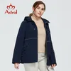 Astrid New Spring Autumn Trench Coat corto cappuccio in cotone antivento di grandi dimensioni Outwear giacca a vento abbigliamento femminile 9381 201102