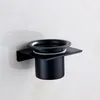 현대 벽 장착 304 스테인리스 스틸 블랙 화장실 브러시 컵 컵 욕실 매달려 저장 선반 Y200407