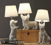 Danimarka Yavru Köpekler Masa Lambaları Siyah / Beyaz Hayvanlar Masa Lambası Yatak Odası Başucu Çocuk Odası Oturma Odası Ev Dekorasyonu Aydınlatma Armatürleri