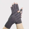 Groothandel-man vrouwen solide halve vinger zwarte carpale tunnel beschermende tendinitis elastische artritis handschoenen gezondheid compressie pijnverlichting