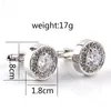 Fashion crystal diamond cuff links Formal Business Shirt Cufflink button for men jewelry gift will and sandy