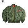 Aolamegs Men Bomber Jacka Tjock Vinter Militär Motorcykel MA-1 Flight Jacket Pilot Air Force Flying Jackets Baseball Uniform LJ201013