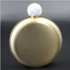 Hip Flasks Rhinestone Lid Fashion Stainless Steel Mini Hip Flask Round Wine Pot Creative Portable Wine Bottle Liquor Pot Gift GGE2021