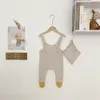 Newborn Baby Romper Wrap On Out Autom Baby Jumpsituit Флористические Детские Девушки Одежда Подвеска Хлопок Мальчики Партуит с Шляпой Комбинезон 201027