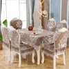 Stolskydd Ny Lace Broderi European-Style Kinesiska matsalstol Kuddehölje Coffee Table Square Table / Round Table Cloth T200707