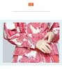 Lanter Sleeve Womens Set Shirt+pant Stand Collar Retro Printed Spring Summer Two Piece Set Fashion High-end Lady Tops Pant Suits