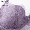 Moda jovem menina sutiã plus size d e copo fino algodão underwear mulheres sexy brassiere rosa lingerie lingerie push up bras bordados 201202