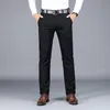 Pantalon en coton pleine longueur classique affaires décontracté hommes mode droite pantalon extensible hommes grande taille 201128