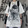 Cool White Hip Hop Luffy T-shirt Streetwear Männer Frauen Japanischen Coole Punk Übergroßen Tops Männer Sommer Halbe Hülse Einteiliges T Shirt C1229e