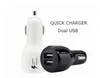 Autolader QC 3.0 Dual USB-poort Hoge snelheid Snel opladen 3.1A-adapter voor Samsung HTC Android Universal Telefoon Chargers