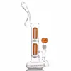 high quality toro recycler bubbler glass beaker bongs double arm tree perc 15inch smoking water pipe dab rig bong with 14 mm joint