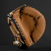 FDBRO Baseball Catcher Glove Outdoor Sports Brown Black PVCSoftball Practice Equipment Size 12.5 Left Hand for Adult Training Q0114