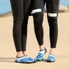 Yaz su ayakkabıları kadınlar için büyük artı boyutu plaj ayakkabıları kadın çizgili renkli deniz yüzme ayakkabıları zapatos de mujer y200420