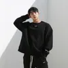 겨울 소년 하라주쿠 커플 운동복 남성 귀여운 편지는 까마귀와 스포츠 한국어 패션 스트리트 풀오버 까마귀 인쇄하기