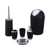 Other Bath & Toilet Supplies 6Pcs Bathroom Accessories Set Toothbrush Holder Cup Soap Dispenser Dish Brush Trash Can Plastic Tumbler Washroo