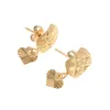 Gold Hoop Earrings Women Girl Trendy Heart Huggie Earrings For African Arab Jewelry