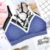 Спортивный верхний лифчик для бюстгальтеров. Фитнес -спортзал Fitness Sports Bra Top Active Cotton Sports Wear для женщин йога Wear Free Etenge Bra Tops T200601