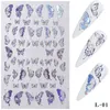 Holografischer Schmetterling 3D-Nagelaufkleber, selbstklebende Nägel, Transferaufkleber, bunte Folien, Wraps