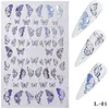 Holographic Butterfly 3D Nail Stickers Self Adhesive Nails Transfer Decals Colorful Foils Wraps