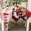 Drucken Sie Weihnachtsbaum-Schneemann-Tischsets, Tischdecke, rot, für Zuhause, Küche, Esszimmer, Couchtischsets, weihnachtliche Tischdekoration, Heimdekoration