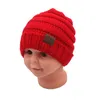 Fashion Children's Hat Wool Knit Hat Baby Simple Thickening Hooded Warm Hat