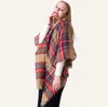 Wedding Accessories Other Accessories 34 Colors Plaid Pashmina Scarf 140*140CM Woman Oversized Tartan Wrap Shawl Square Tassel Scarves Warm