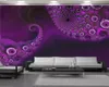 3d Photo Wallpaper Mural 3d Wallpaper Quarto roxa sonhadora Círculo colorido HD Impressão Digital à prova de umidade papel de parede 3D