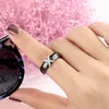 Schwarz Weiß Keramik Damen039 Ring mit Kristallringen für Damen Herren Plus große Größe 10 11 12 Modeschmuck Weihnachten1917057